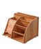 Wooden Desk Organizer with Phone Docking Station